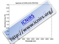 Spectrum of CORN, 8.9% PROTEIN